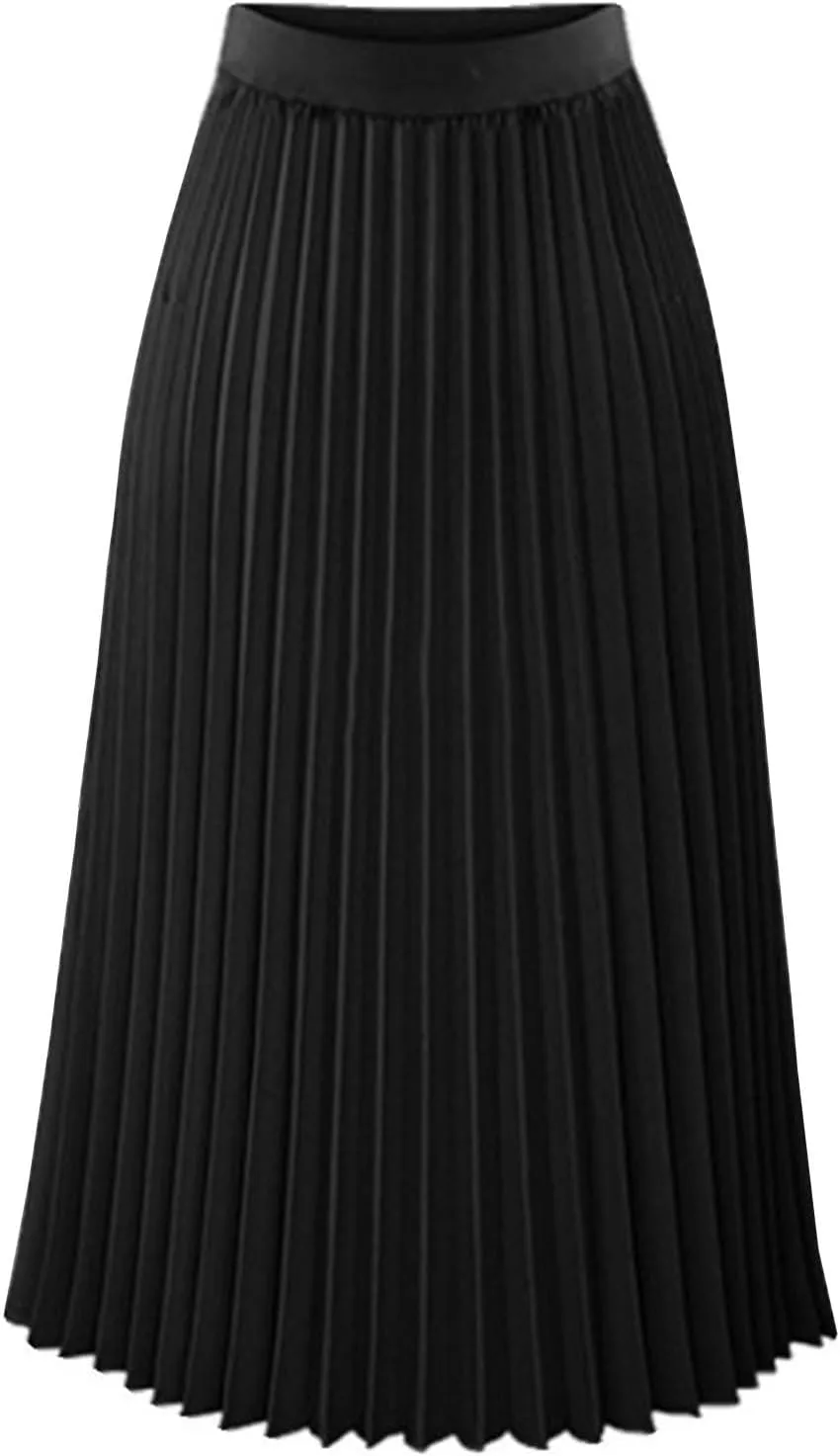 Womens Pleated Maxi Skirts High Waist Swing Boho Skirt Chiffon A-line Long Dress 2025 Elegant Dressy Casual Dresses