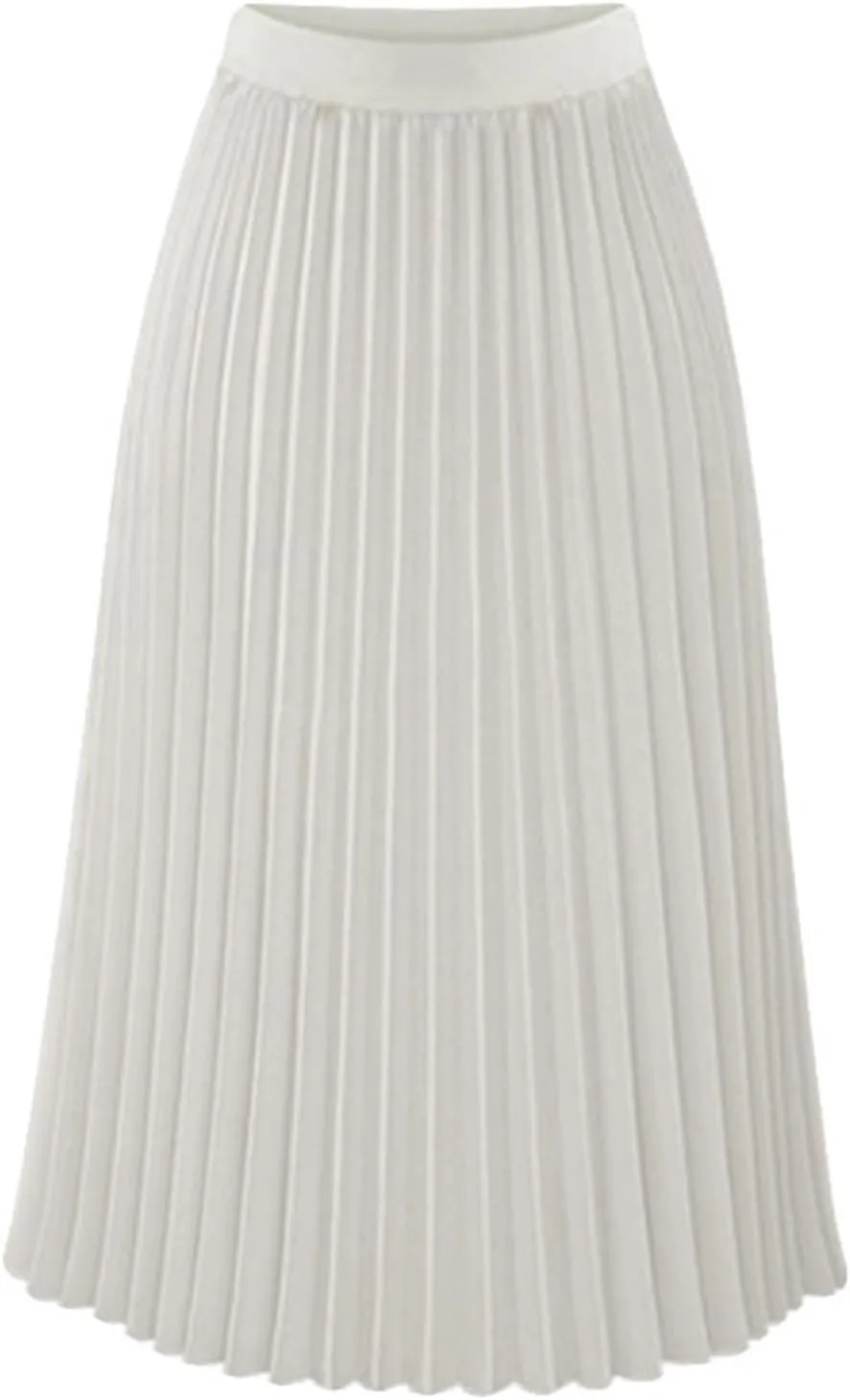 Womens Pleated Maxi Skirts High Waist Swing Boho Skirt Chiffon A-line Long Dress 2025 Elegant Dressy Casual Dresses