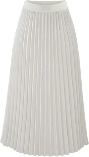 Womens Pleated Maxi Skirts High Waist Swing Boho Skirt Chiffon A-line Long Dress 2025 Elegant Dressy Casual Dresses