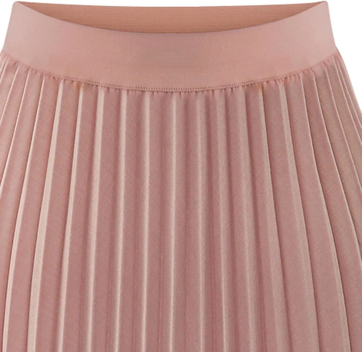 Women's Pleated Skirt Elastic High Waist A-Line Midi Length Skirts Solid Color Basic Casual Summer Long Skirt