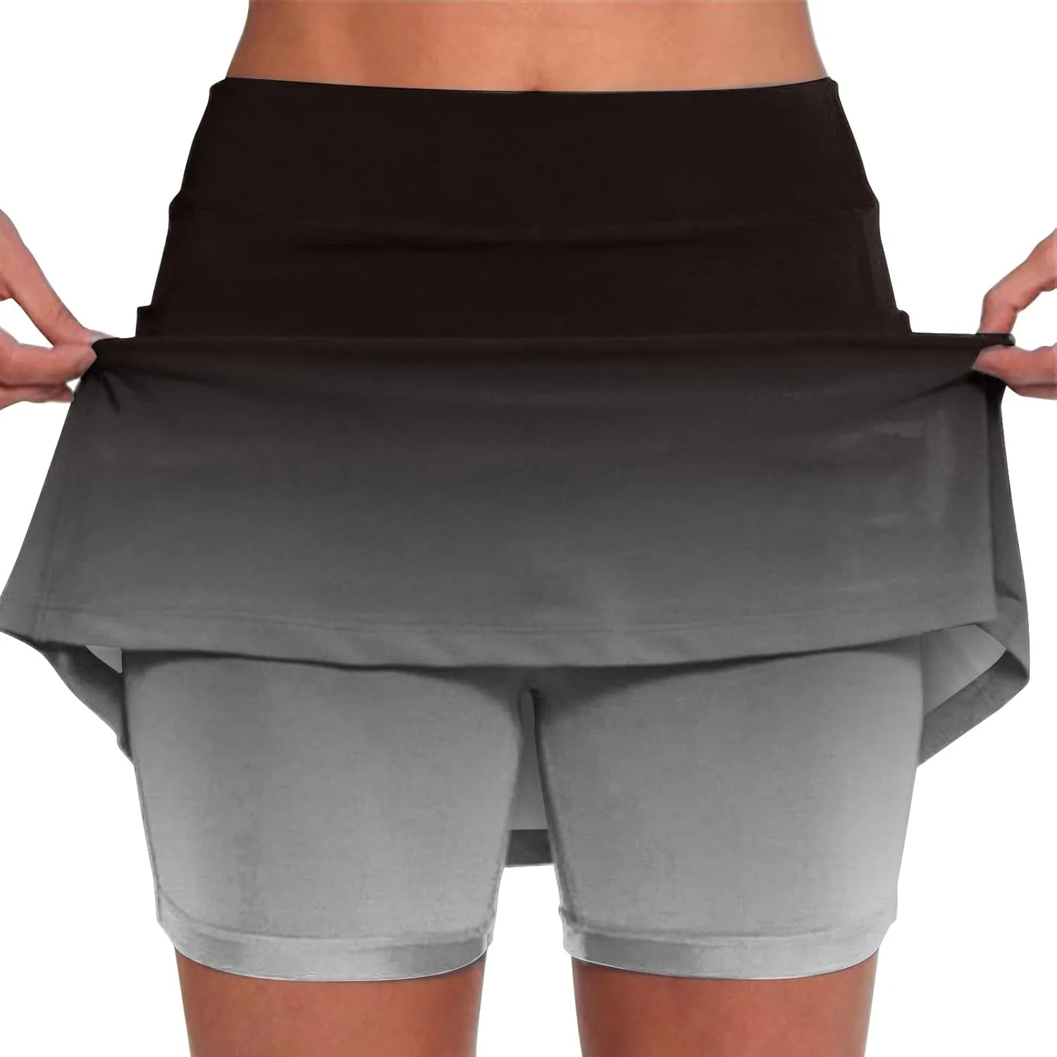 Womens Skorts with Pockets Tummy Control Plus Size Skorts for Women High Waist Athletic Sports Pants Skirt Casual