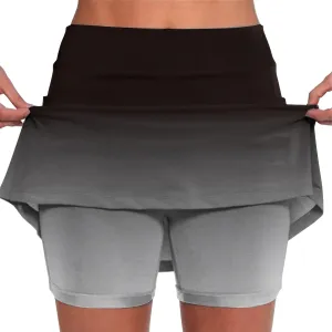 Womens Skorts with Pockets Tummy Control Plus Size Skorts for Women High Waist Athletic Sports Pants Skirt Casual