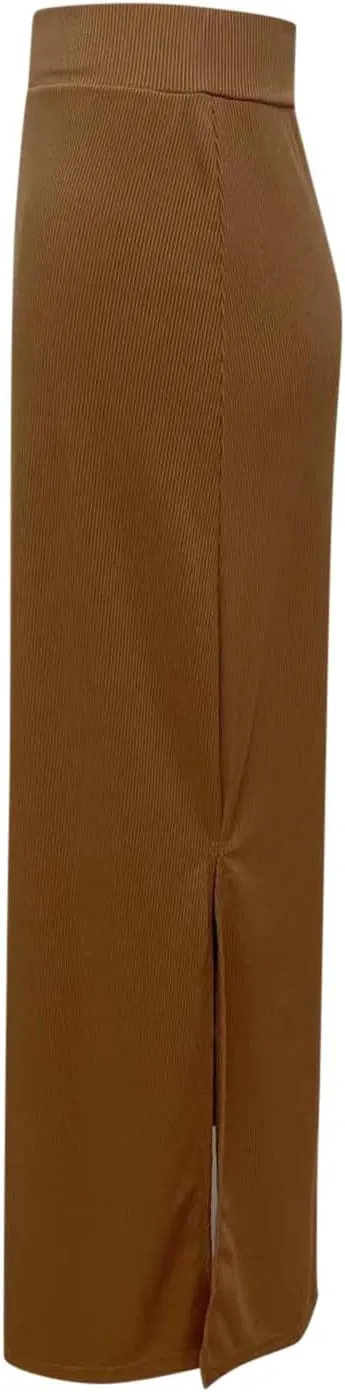 Women's Stretch Elastic High Waisted Knee Pencil Maxi Skirts Slim Fit Bodycon Office Work Business Dress