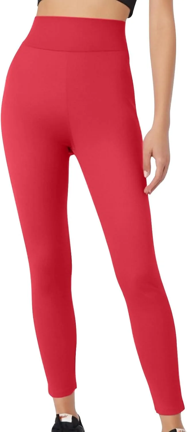Workout Leggings for Women High Waist Tummy Control Yoga Pants Workout Gym Active Pants Solid Seamless Tights Pants