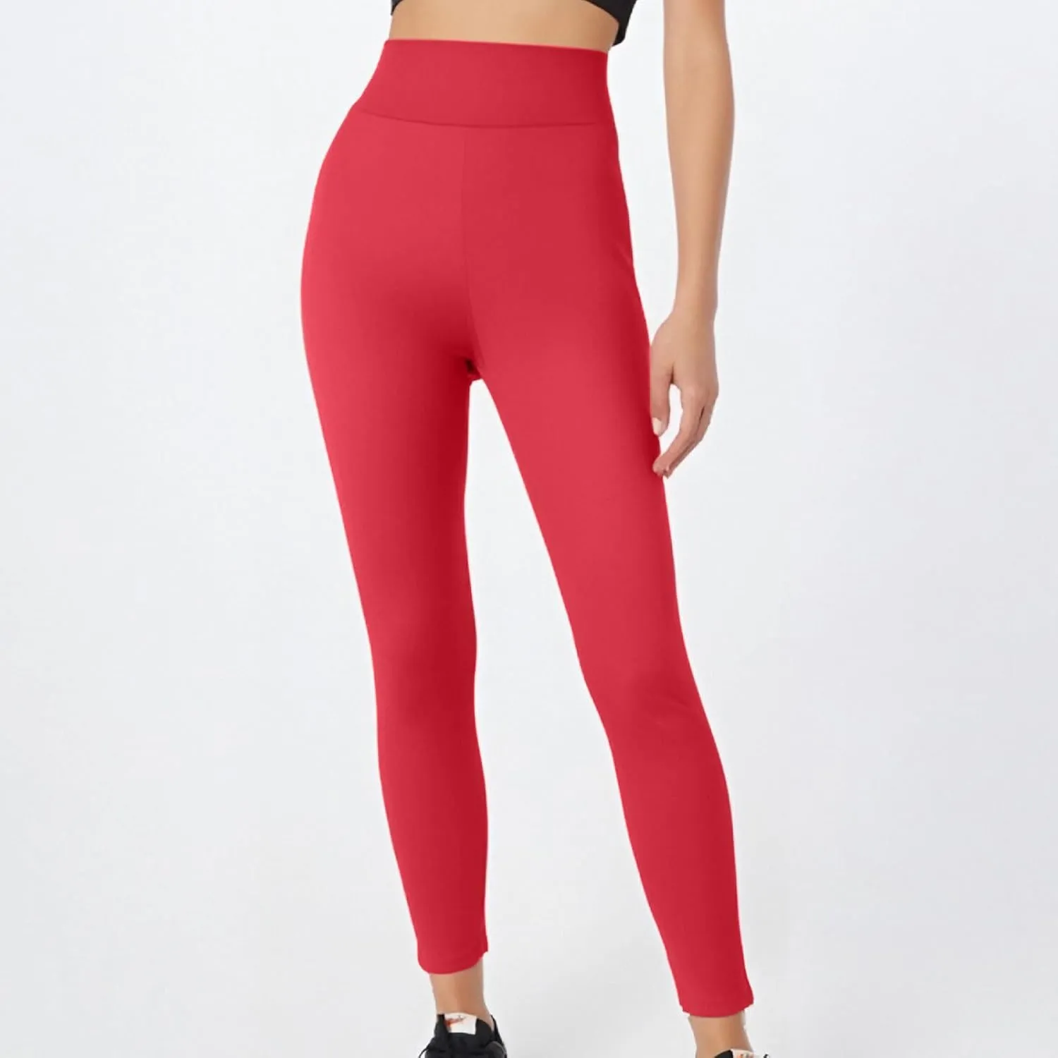 Workout Leggings for Women High Waist Tummy Control Yoga Pants Workout Gym Active Pants Solid Seamless Tights Pants