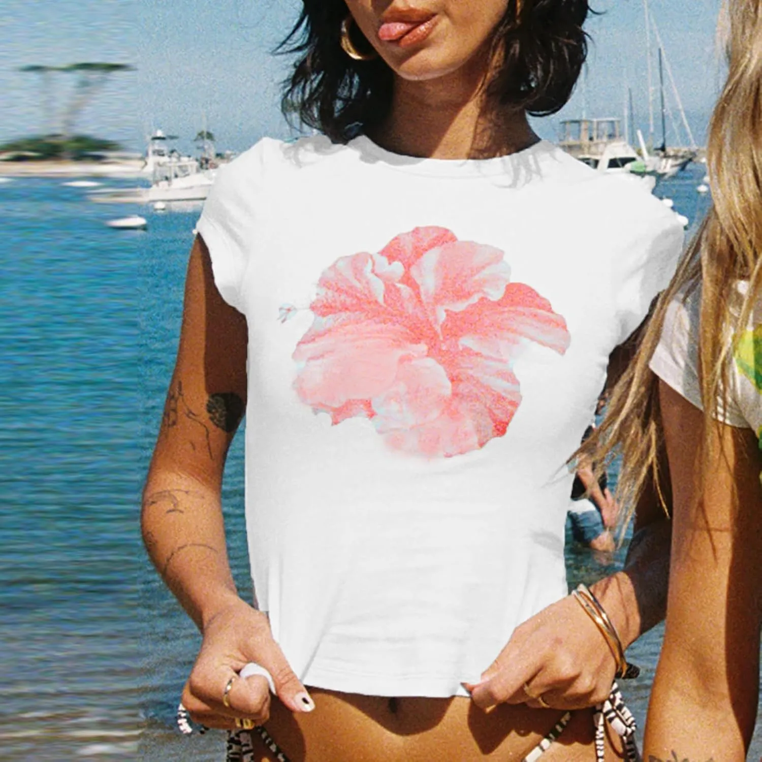 Y2k Tiger Graphic Baby Tee for Women Cute White Short Sleeve Crop Top Summer Aesthetic Vintage Clothes Teen Girls