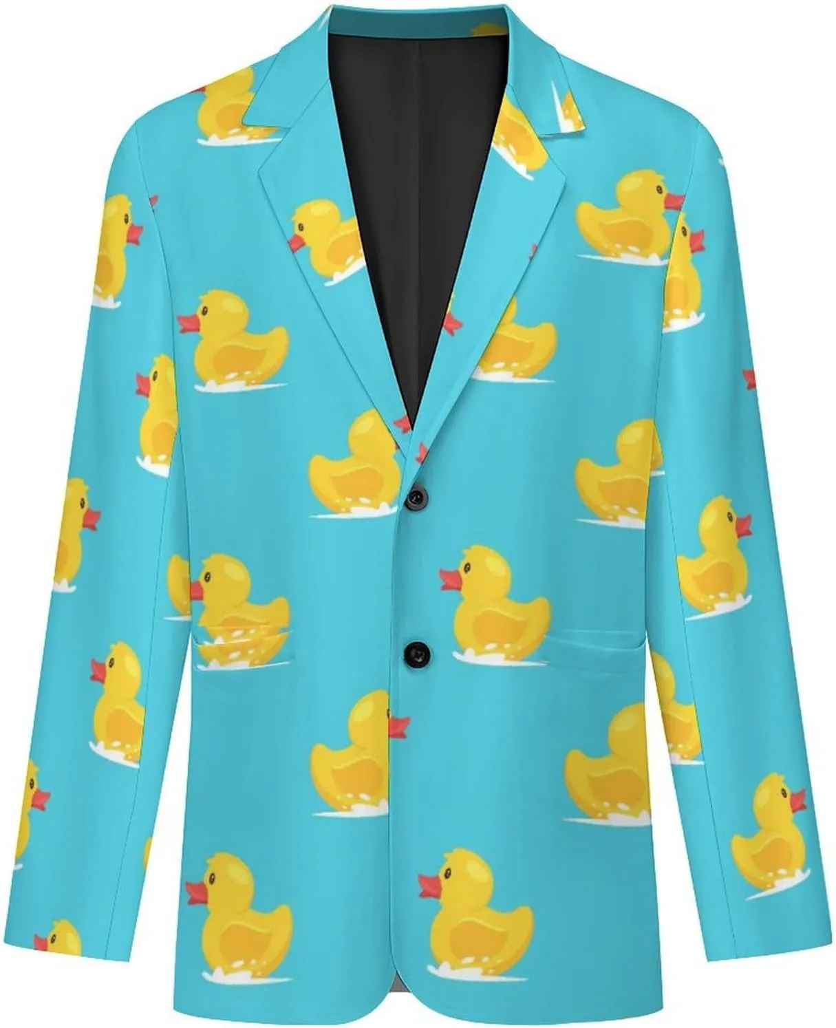 Yellow Rubber Duck Mens Blazer Suit Jacket Lightweight Slim Fit Casual Coat