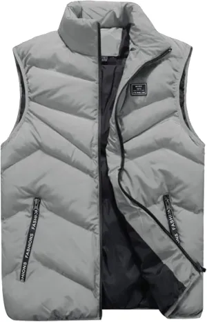 Ymosrh Fashion Coats for Men Autumn Winter Stand Collar Color Waistcoat Vest Jacket Top Coat Waterproof Jackets