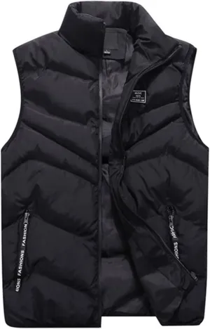 Ymosrh Fashion Coats for Men Autumn Winter Stand Collar Color Waistcoat Vest Jacket Top Coat Waterproof Jackets