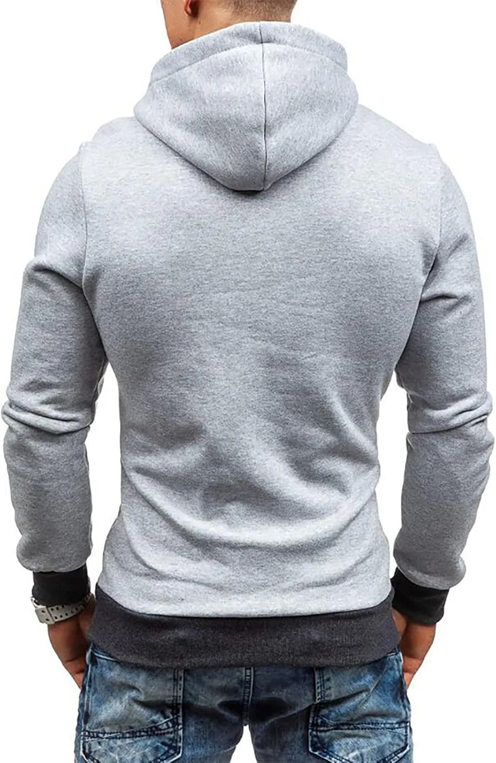 Ymosrh Fashion Coats for Men Camouflage Sports Sweatshirt Long Sleeve Zipper Hooded Jacket Coat Winter Jackets