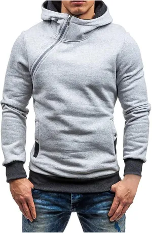 Ymosrh Fashion Coats for Men Camouflage Sports Sweatshirt Long Sleeve Zipper Hooded Jacket Coat Winter Jackets