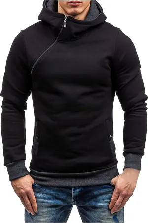 Ymosrh Fashion Coats for Men Camouflage Sports Sweatshirt Long Sleeve Zipper Hooded Jacket Coat Winter Jackets