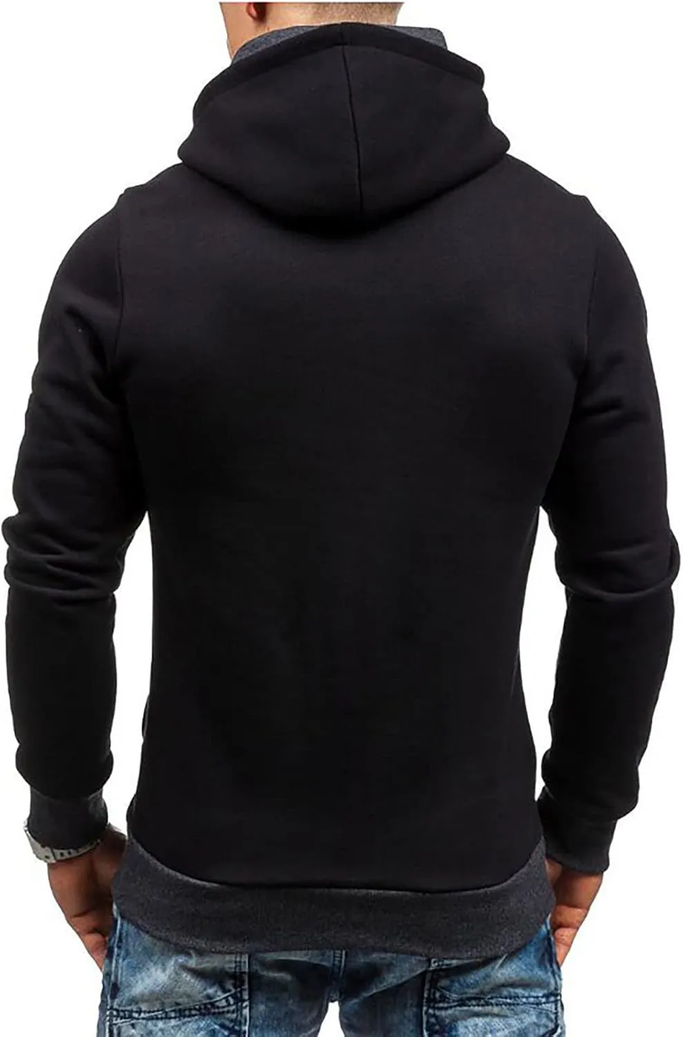 Ymosrh Fashion Coats for Men Camouflage Sports Sweatshirt Long Sleeve Zipper Hooded Jacket Coat Winter Jackets