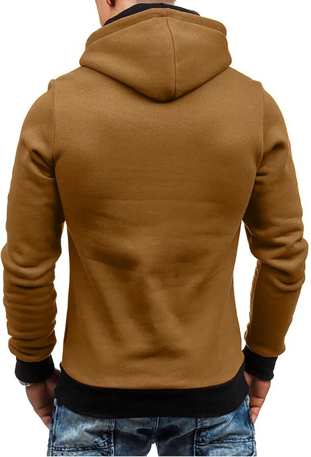 Ymosrh Fashion Coats for Men Camouflage Sports Sweatshirt Long Sleeve Zipper Hooded Jacket Coat Winter Jackets