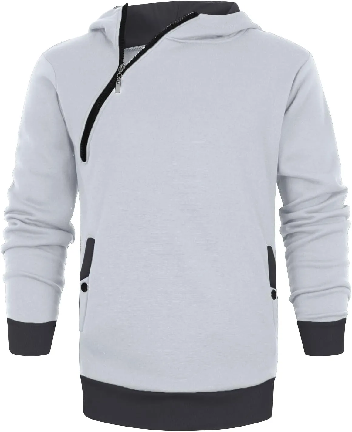 Ymosrh Fashion Coats for Men Camouflage Sports Sweatshirt Long Sleeve Zipper Hooded Jacket Coat Winter Jackets