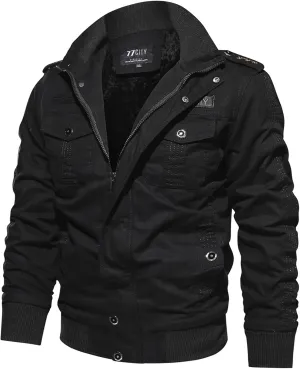 Ymosrh Mens Coat Men's Autumn Winter Military Clothing Zipper Pocket Loose Breathable Coat Fashion Coats For Men