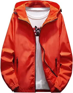 Ymosrh Mens Coats and Jackets Big Tall Casual Color Plus Size Hoodie Zipper Outdoor Sport Coat Fashion Coats for Men