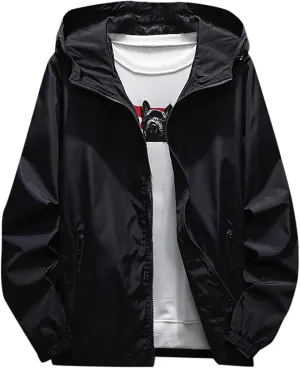 Ymosrh Mens Coats and Jackets Big Tall Casual Color Plus Size Hoodie Zipper Outdoor Sport Coat Fashion Coats for Men