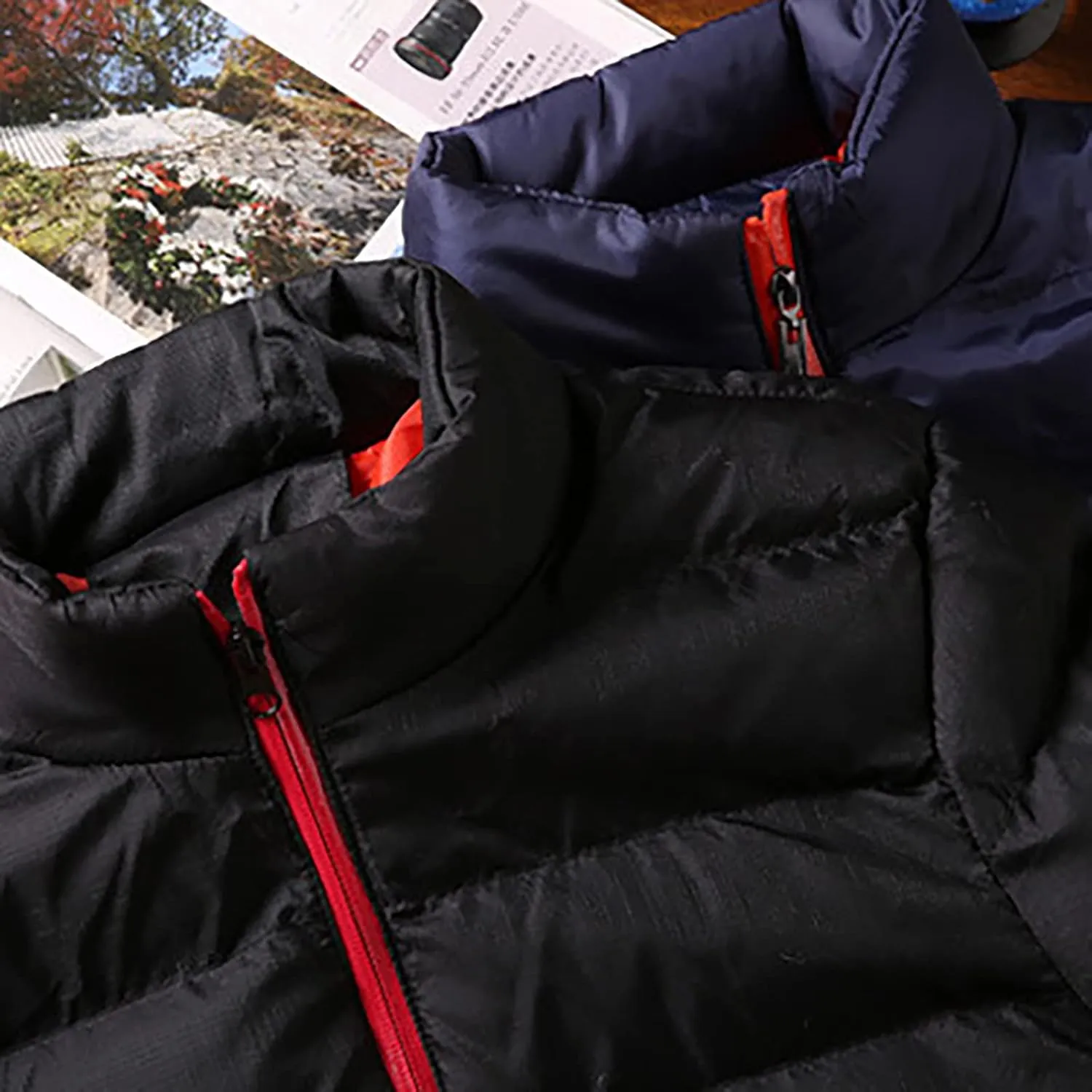 Ymosrh Men's Down Jackets Puffer Jacket Lightweight Warm Winter Coats Windproof Insulated Jacket Mens, L-5XL