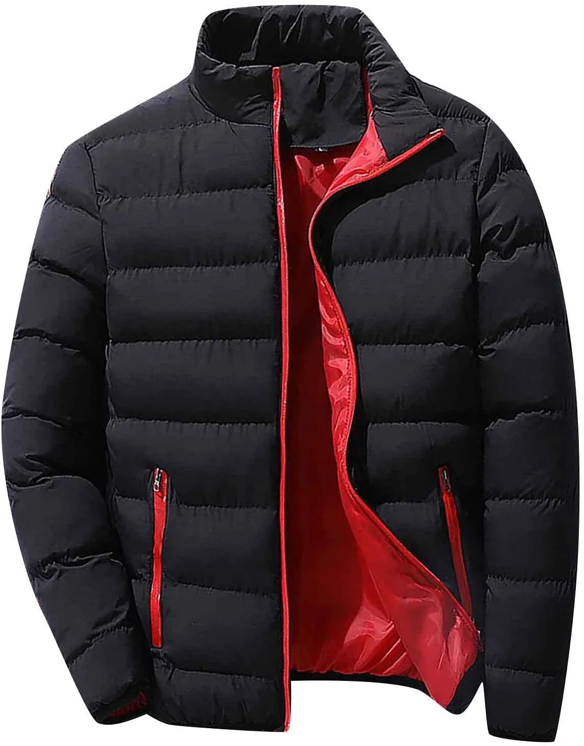 Ymosrh Men's Down Jackets Puffer Jacket Lightweight Warm Winter Coats Windproof Insulated Jacket Mens, L-5XL