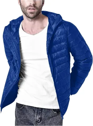 Ymosrh Men's Jacket Down Quilted Lined Winter Casual Windproof Puffer Jacket Warm Windbreaker Coats Jackets, XXL-5XL