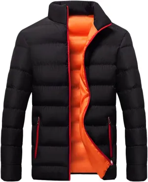 Ymosrh Men's Jackets Down Puffer Winter Jacket Packable Lightweight Windproof Insulated Warm Coat, XXL-5XL