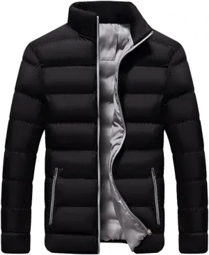 Ymosrh Men's Jackets Down Puffer Winter Jacket Packable Lightweight Windproof Insulated Warm Coat, XXL-5XL