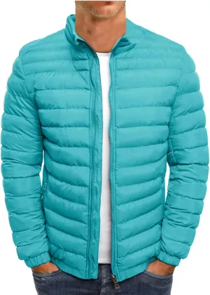 Ymosrh Men's Light Puffer Jacket Winter Coats Water-Resistant Lightweight Packable Jacket Casual Outerwear Jacket, M-2XL