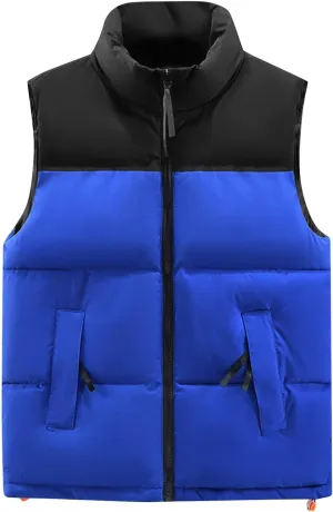 Ymosrh Men's Puffer Jacket Padded Down Vest Winter Casual Work Sports Travel Outdoor Jacket Mens, M-4XL