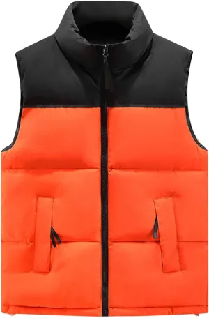Ymosrh Men's Puffer Jacket Padded Down Vest Winter Casual Work Sports Travel Outdoor Jacket Mens, M-4XL