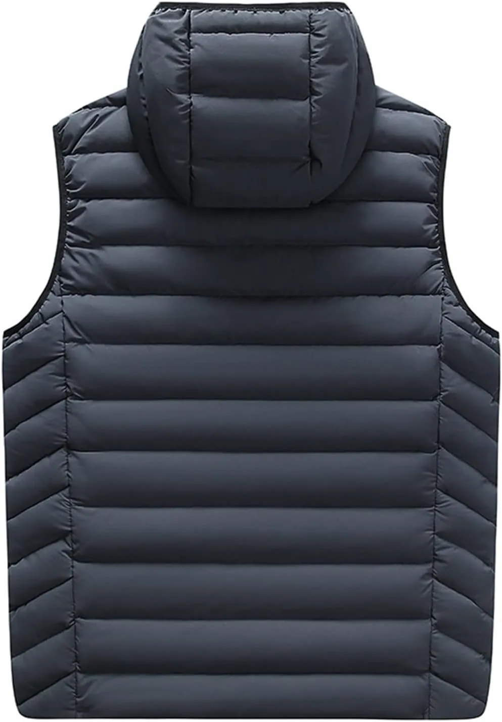 Ymosrh Men's Puffer Jacket Winter Warm Outdoor Padded Vest Thick Sleeveless Jacket with Hood Jackets, XXXXL-5XL