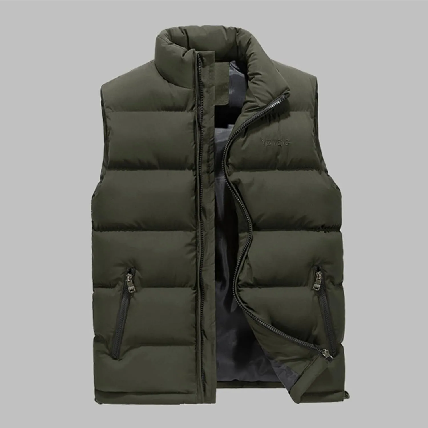 Ymosrh Men's Puffer Jackets Lightweight Down Vest Packable Puffy Outwear Vest With Zipper Coats, S-5XL