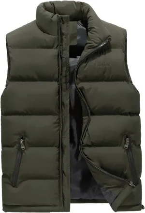 Ymosrh Men's Puffer Jackets Lightweight Down Vest Packable Puffy Outwear Vest With Zipper Coats, S-5XL