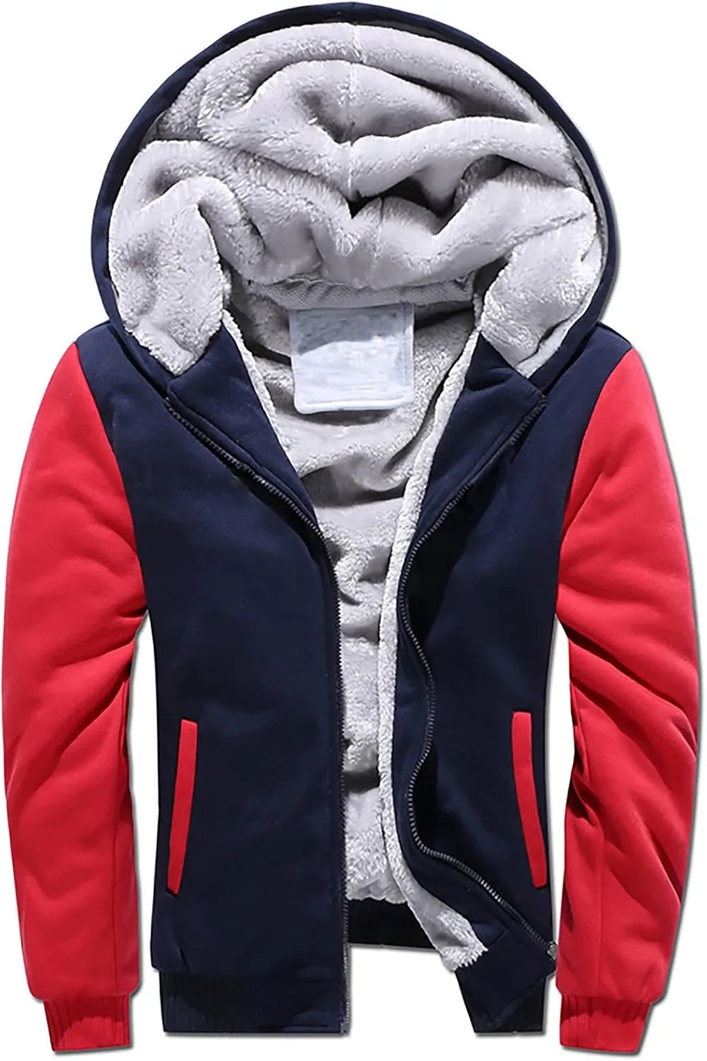 Ymosrh Men's Sweatshirt Zip Up Hoodie Fleece Lined Pullover Sweatshirts Casual Jacket Coat Sweatshirts, S-5XL