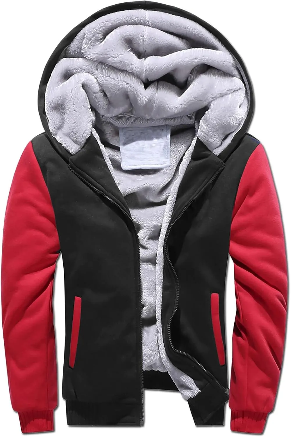 Ymosrh Men's Sweatshirt Zip Up Hoodie Fleece Lined Pullover Sweatshirts Casual Jacket Coat Sweatshirts, S-5XL