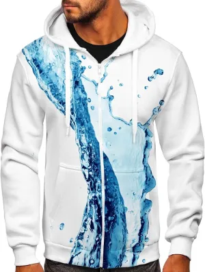 Ymosrh Men's Sweatshirts Casual Zip Up Hoodies Pullover Long Sleeve Hooded Sweatshirts Fashion Hoodies &, XL-6XL