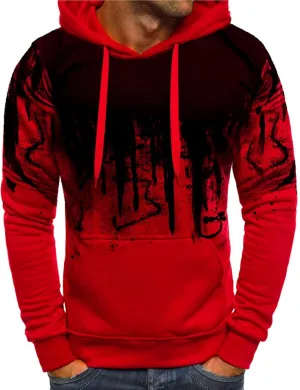 Ymosrh Men's Sweatshirts Graphic Hoodies Pullover Sweatshirts Casual Drawstring Tops With Pockets Hoodies Pullover, S-5XL
