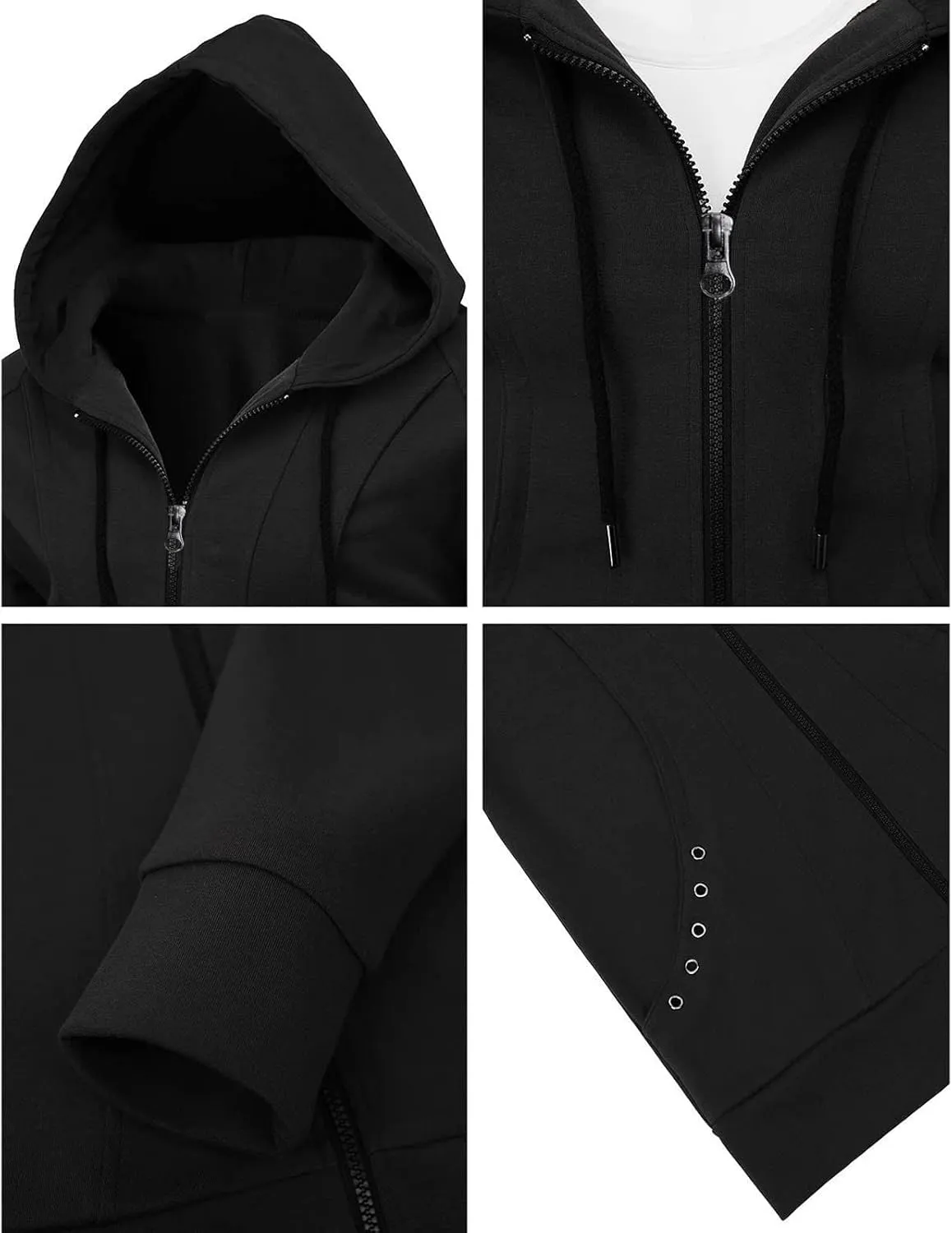 Ymosrh Men's Sweatshirts Long Sleeve Hoodie Sweatshirt Top Cardigan Hooded Jacket Fashion Hoodies & Sweatshirts, L-3XL