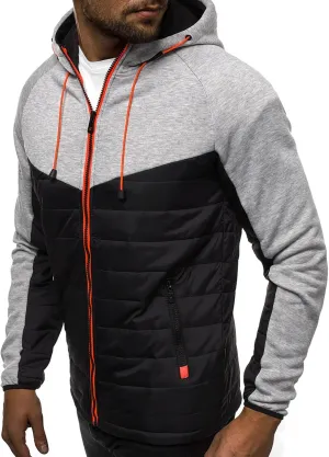 Ymosrh Men's Winter Jacket Down Jacket Puffer Packable Lightweight Windproof Insulated Warm Coat with Hood Jacket, M-3XL