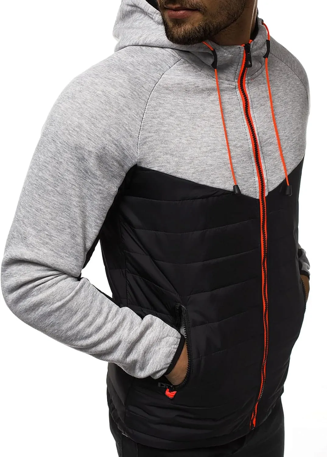 Ymosrh Men's Winter Jacket Down Jacket Puffer Packable Lightweight Windproof Insulated Warm Coat with Hood Jacket, M-3XL