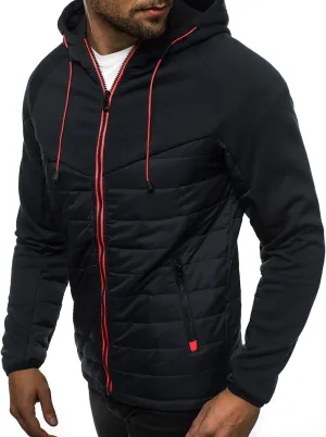 Ymosrh Men's Winter Jacket Down Jacket Puffer Packable Lightweight Windproof Insulated Warm Coat with Hood Jacket, M-3XL