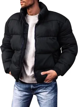 Ymosrh Men's Winter Jacket Lightweight Puffer Jacket Water-Resistant Warm Jackets and Coats Down Jackets, M-2XL