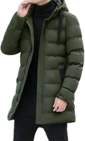 Ymosrh Men's Winter Jacket Thickened Warm Down Coats Windproof Waterproof Casual Fashion Puffer Jacket, M-5XL