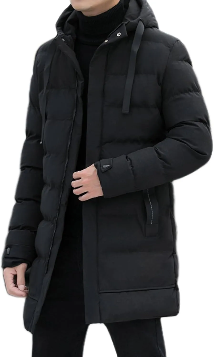 Ymosrh Men's Winter Jacket Thickened Warm Down Coats Windproof Waterproof Casual Fashion Puffer Jacket, M-5XL