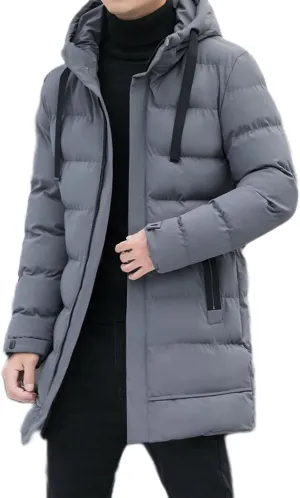 Ymosrh Men's Winter Jacket Thickened Warm Down Coats Windproof Waterproof Casual Fashion Puffer Jacket, M-5XL