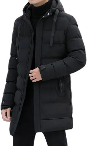 Ymosrh Men's Winter Jacket Thickened Warm Down Coats Windproof Waterproof Casual Fashion Puffer Jacket, M-5XL