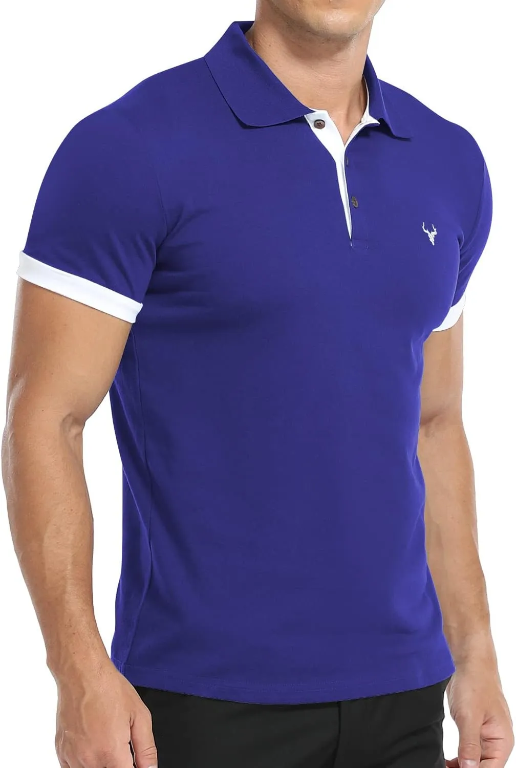YTD Mens Classic Polo Shirt Short Sleeve Shirts Lightweight Slim Fit Casual Tops