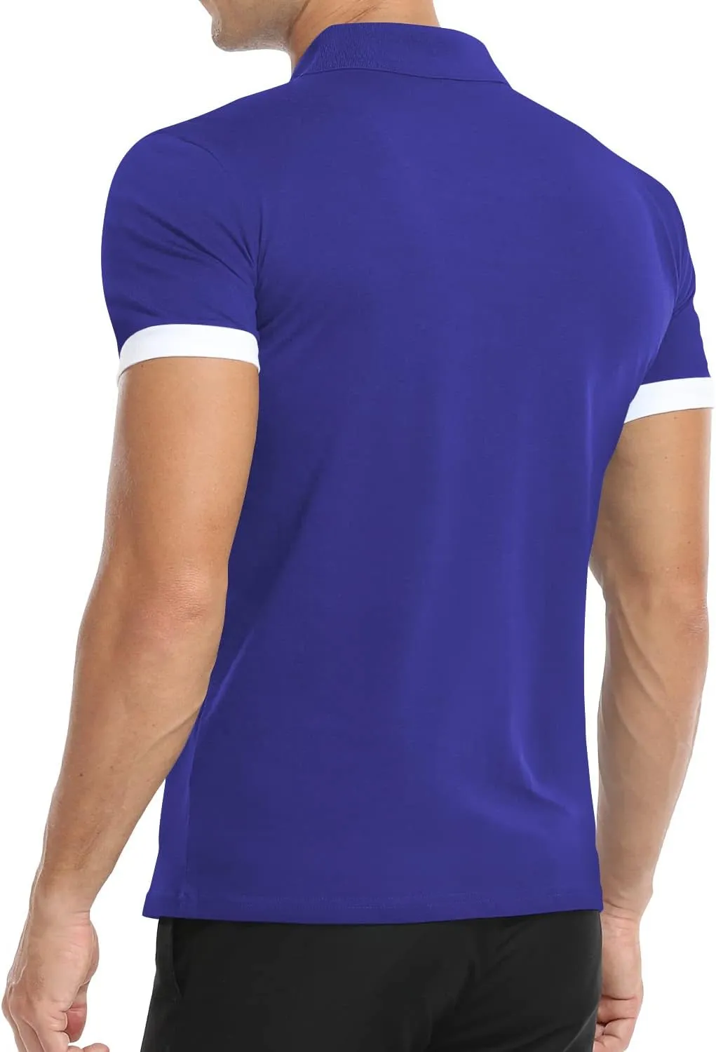 YTD Mens Classic Polo Shirt Short Sleeve Shirts Lightweight Slim Fit Casual Tops