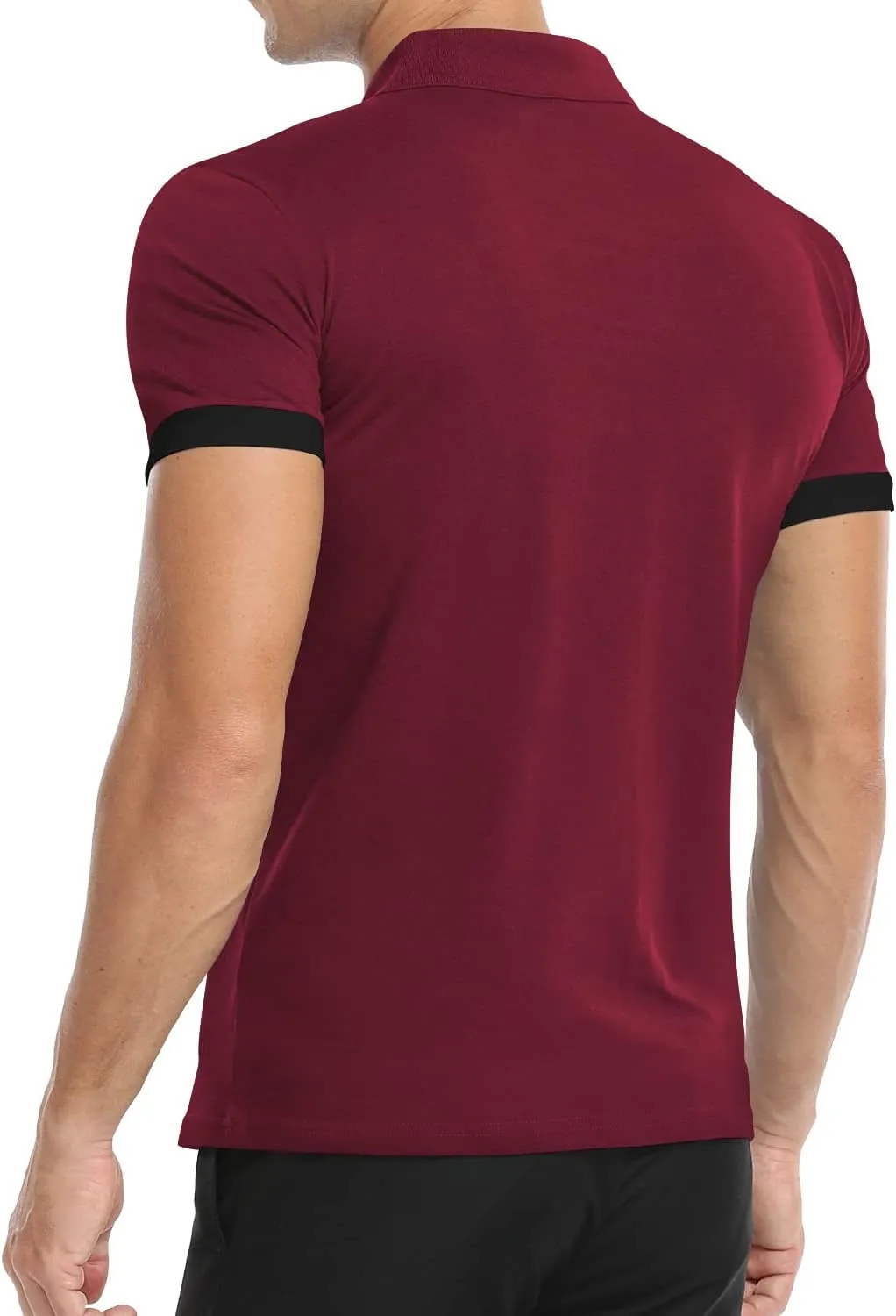 YTD Mens Classic Polo Shirt Short Sleeve Shirts Lightweight Slim Fit Casual Tops