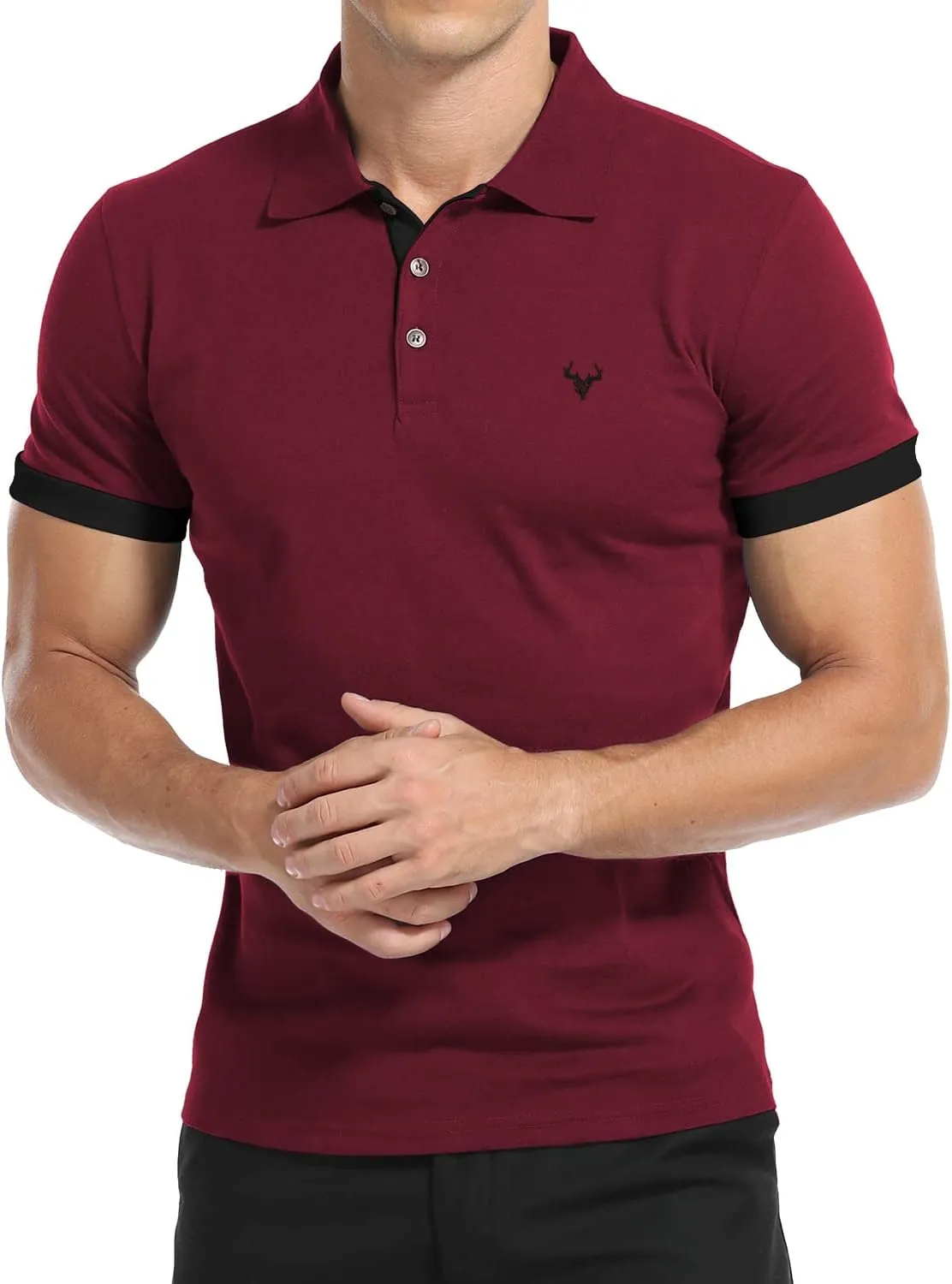 YTD Mens Classic Polo Shirt Short Sleeve Shirts Lightweight Slim Fit Casual Tops